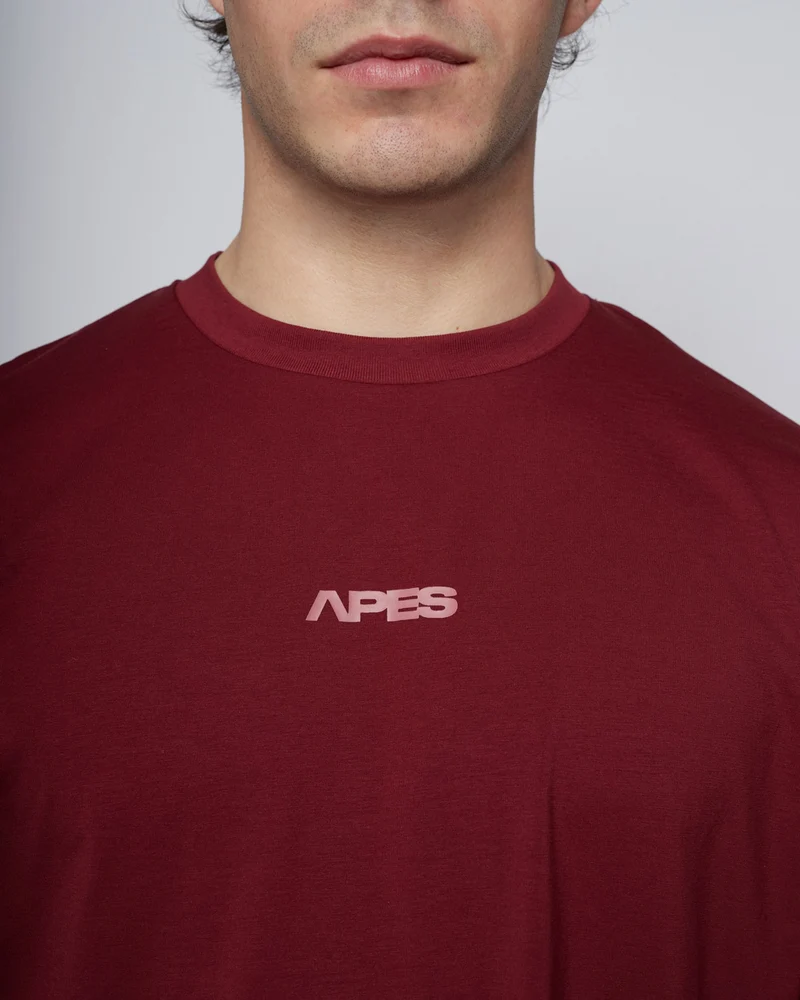 Apes Essentials Statement Drop Tshirt - Red Velvet