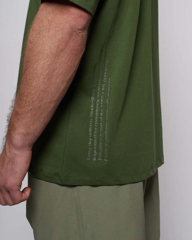 Apes Essentials Statement Drop Tshirt - Forest Green