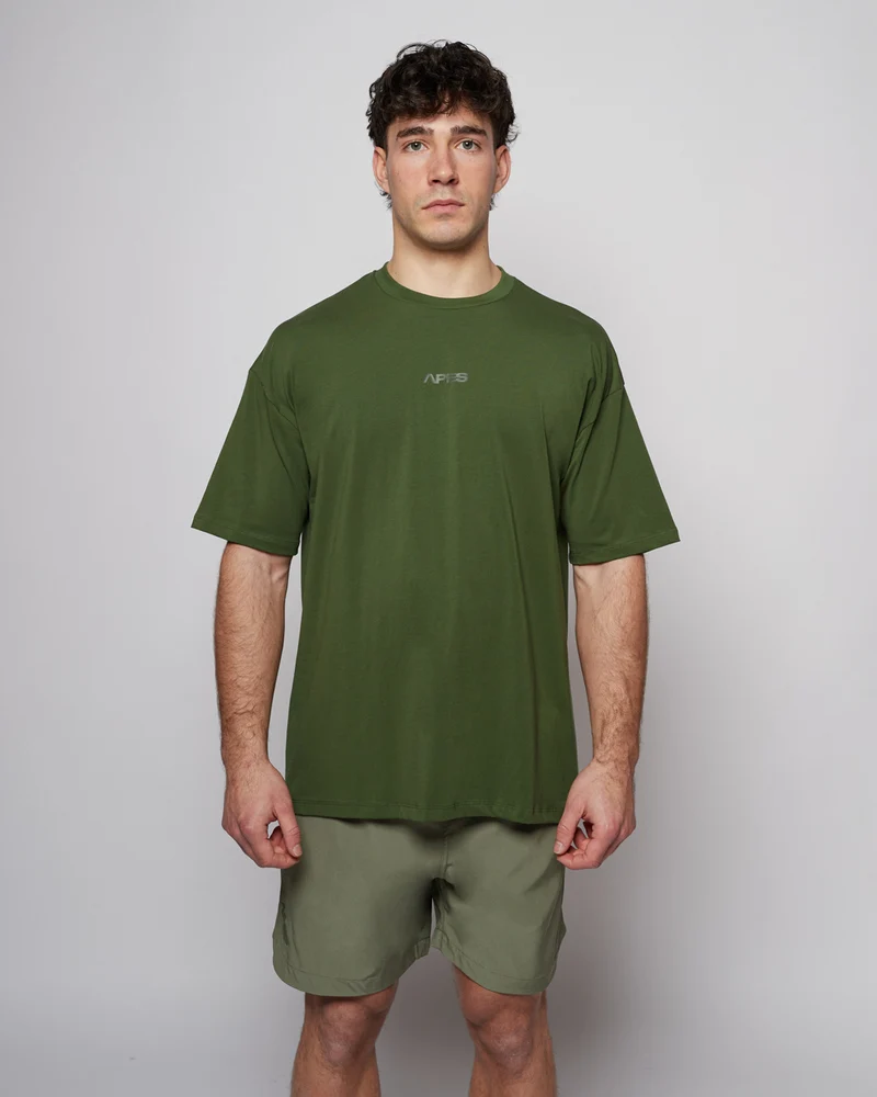 Apes Essentials Statement Drop Tshirt - Forest Green