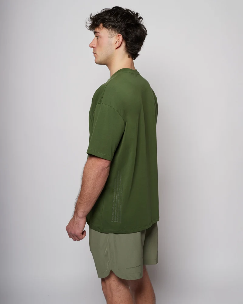 Apes Essentials Statement Drop Tshirt - Forest Green