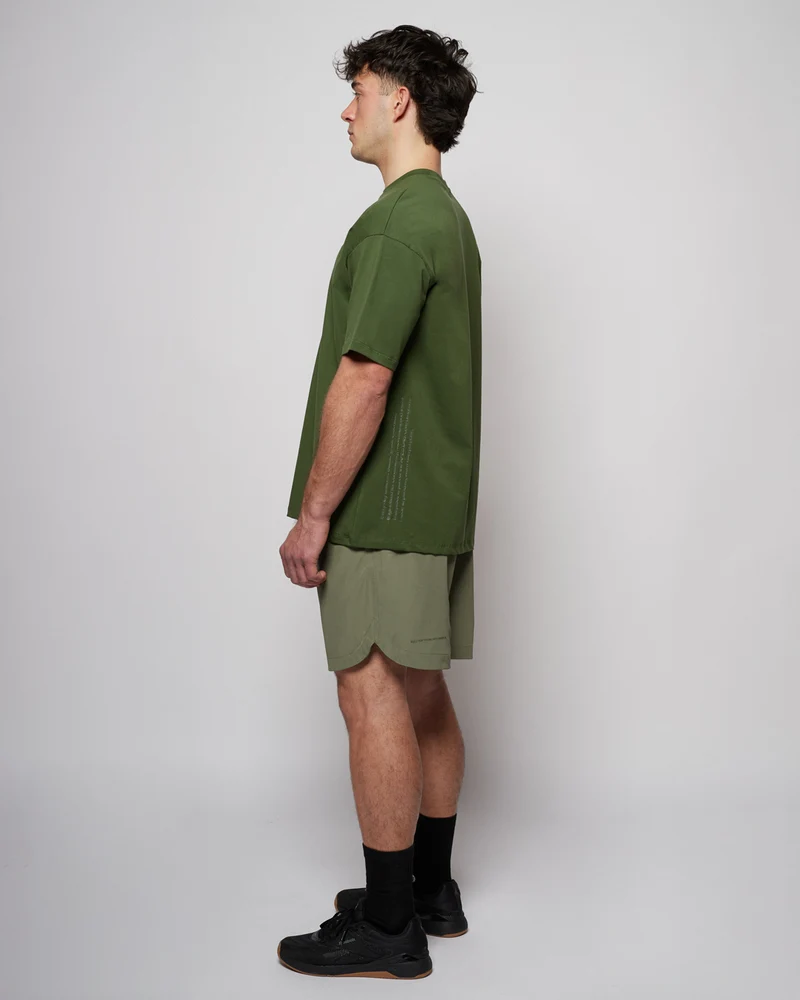 Apes Essentials Statement Drop Tshirt - Forest Green