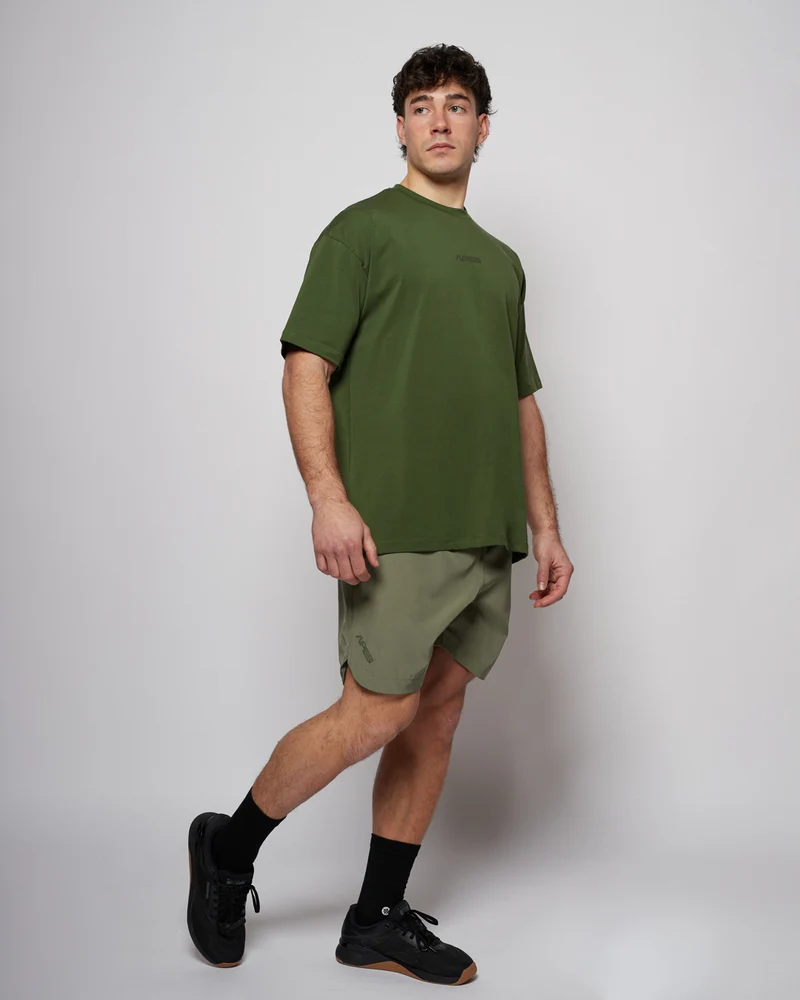 Apes Essentials Statement Drop Tshirt - Forest Green
