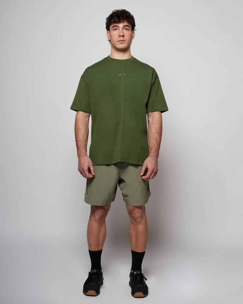 Apes Essentials Statement Drop Tshirt - Forest Green