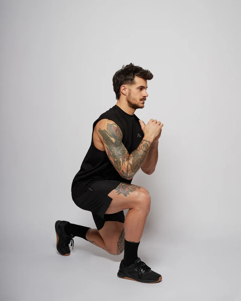 Apes Essentials Motion Oversize Tank - Solid Black