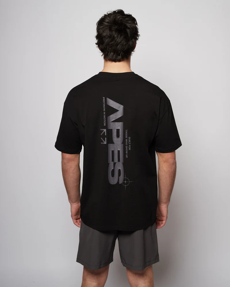 Apes Essentials Motion Drop Tshirt - Solid Black