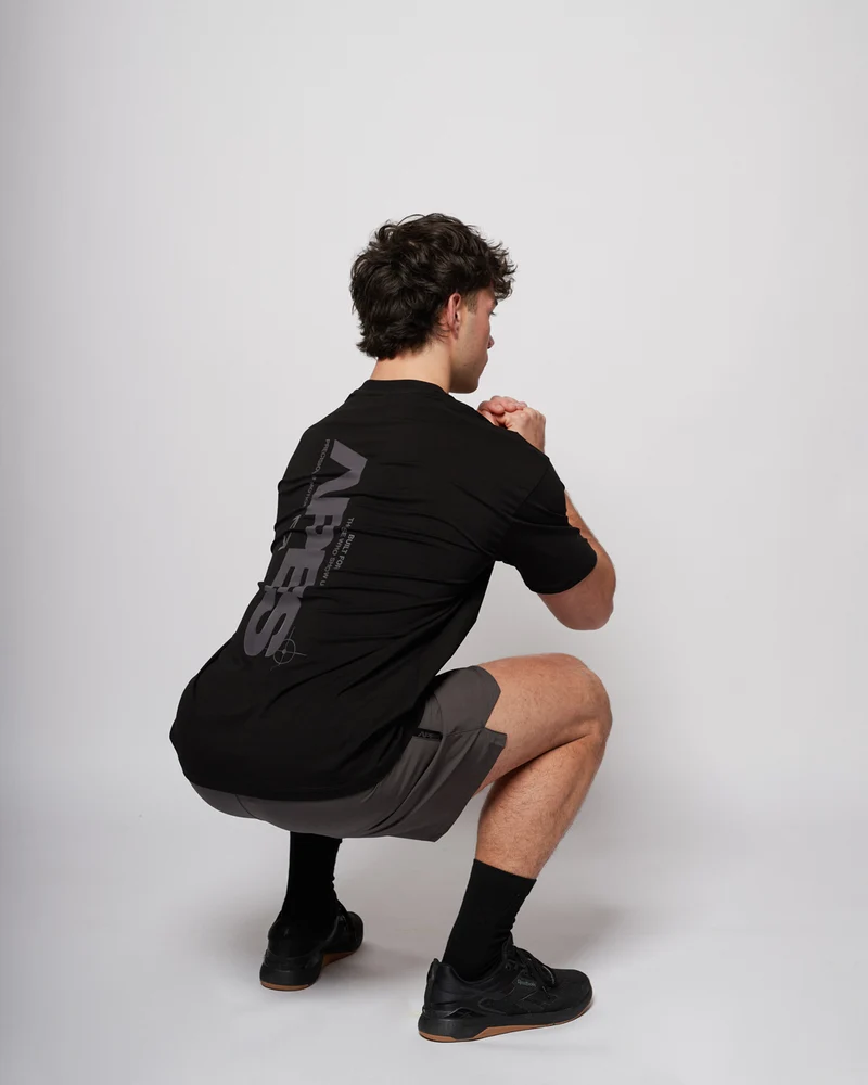 Apes Essentials Motion Drop Tshirt - Solid Black