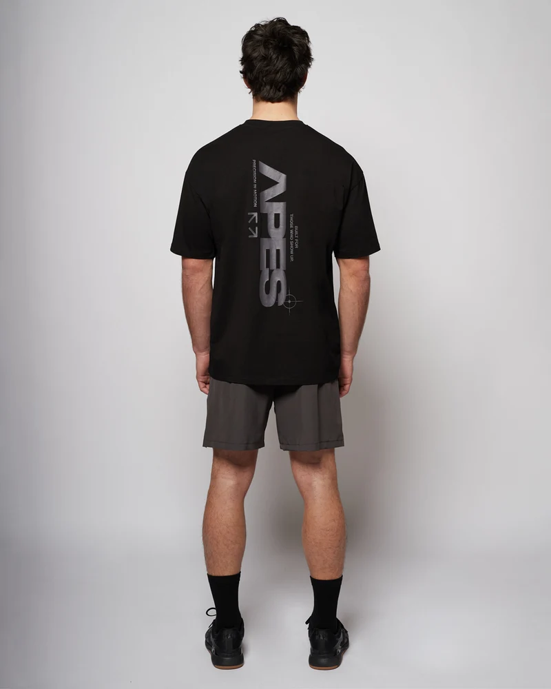 Apes Essentials Motion Drop Tshirt - Solid Black