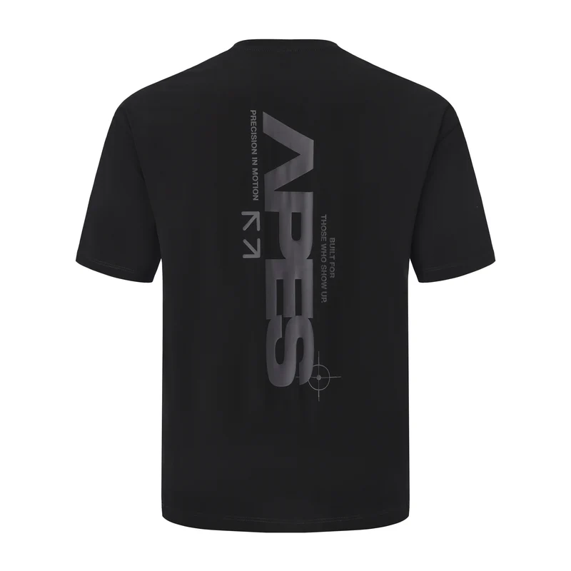 Apes Essentials Motion Drop Tshirt - Solid Black