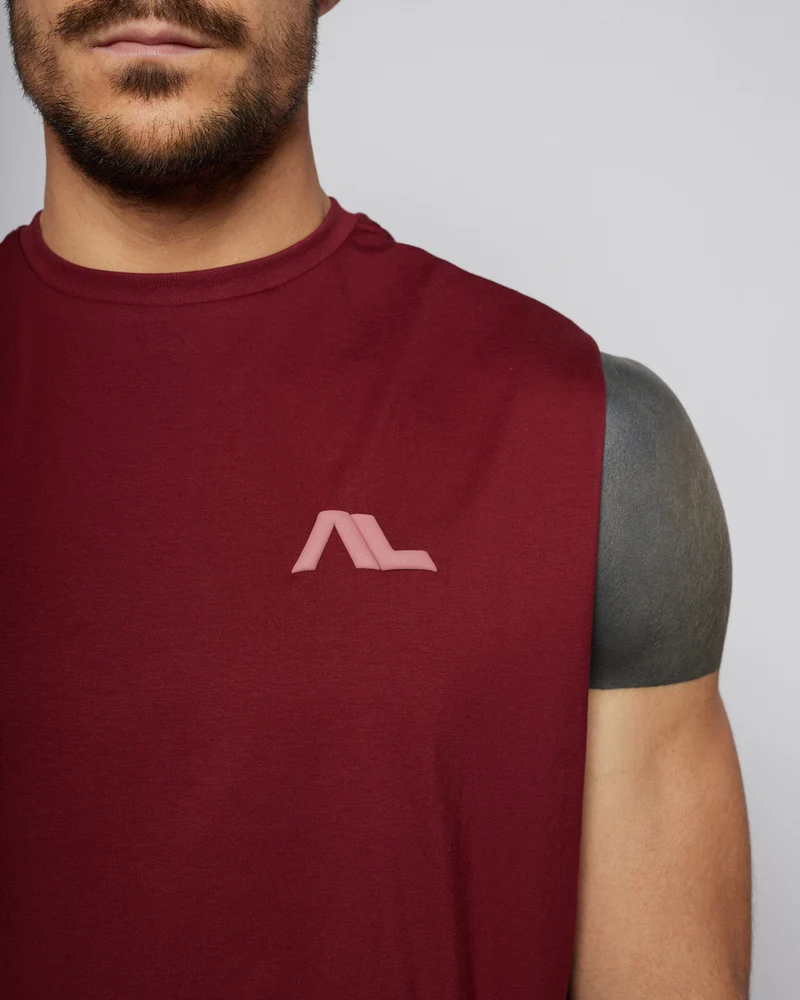Apes Essentials Bold Oversize Tank - Red Velvet