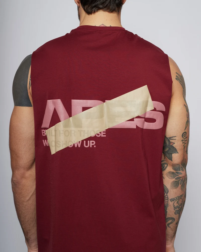 Apes Essentials Bold Oversize Tank - Red Velvet