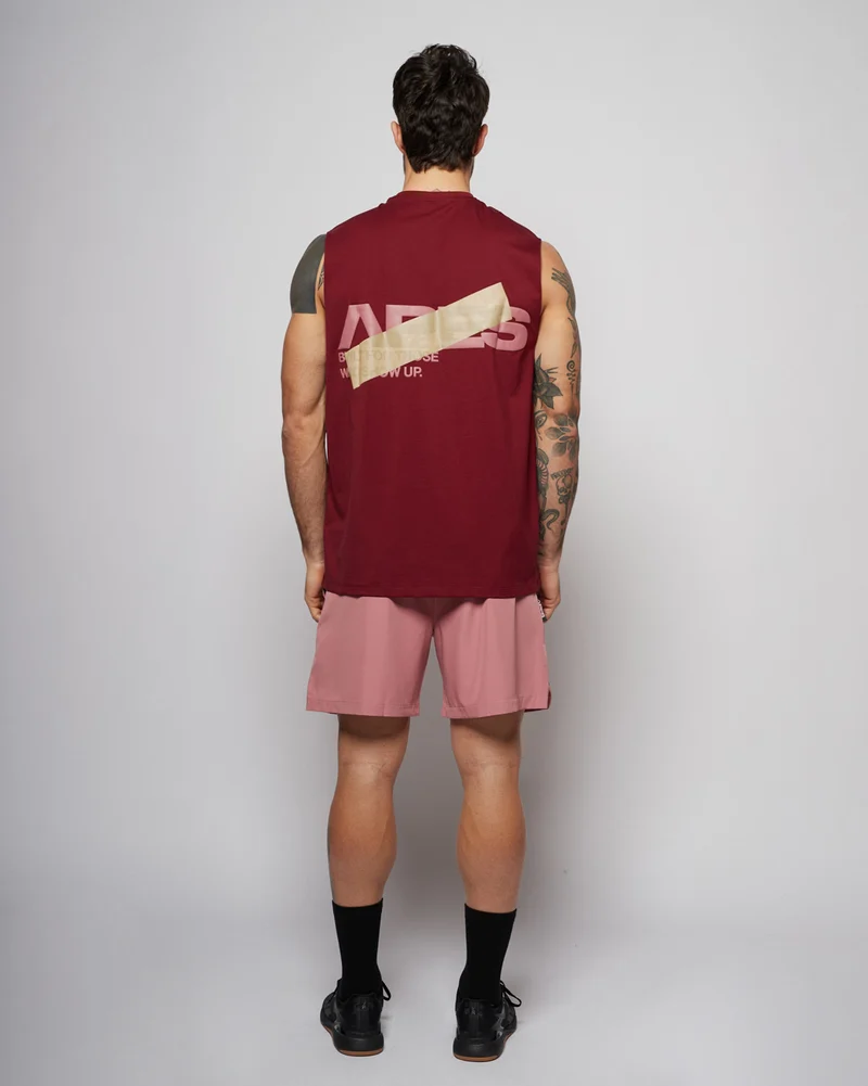 Apes Essentials Bold Oversize Tank - Red Velvet