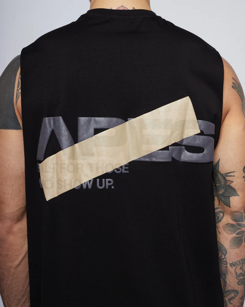 Apes Essentials Bold Oversize Tank - Solid Black