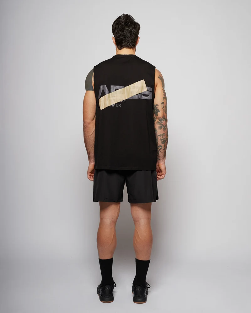 Apes Essentials Bold Oversize Tank - Solid Black