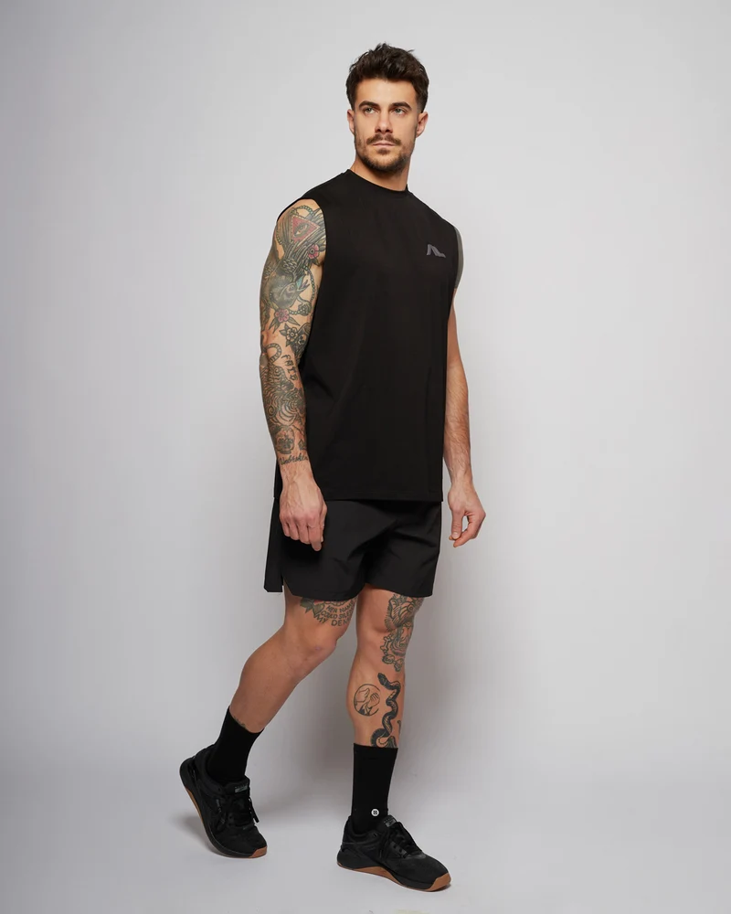 Apes Essentials Bold Oversize Tank - Solid Black