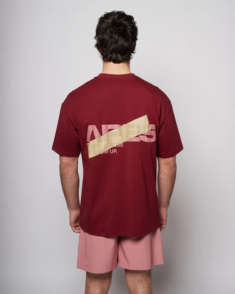 Apes Essentials Bold Drop Tshirt - Red Velvet
