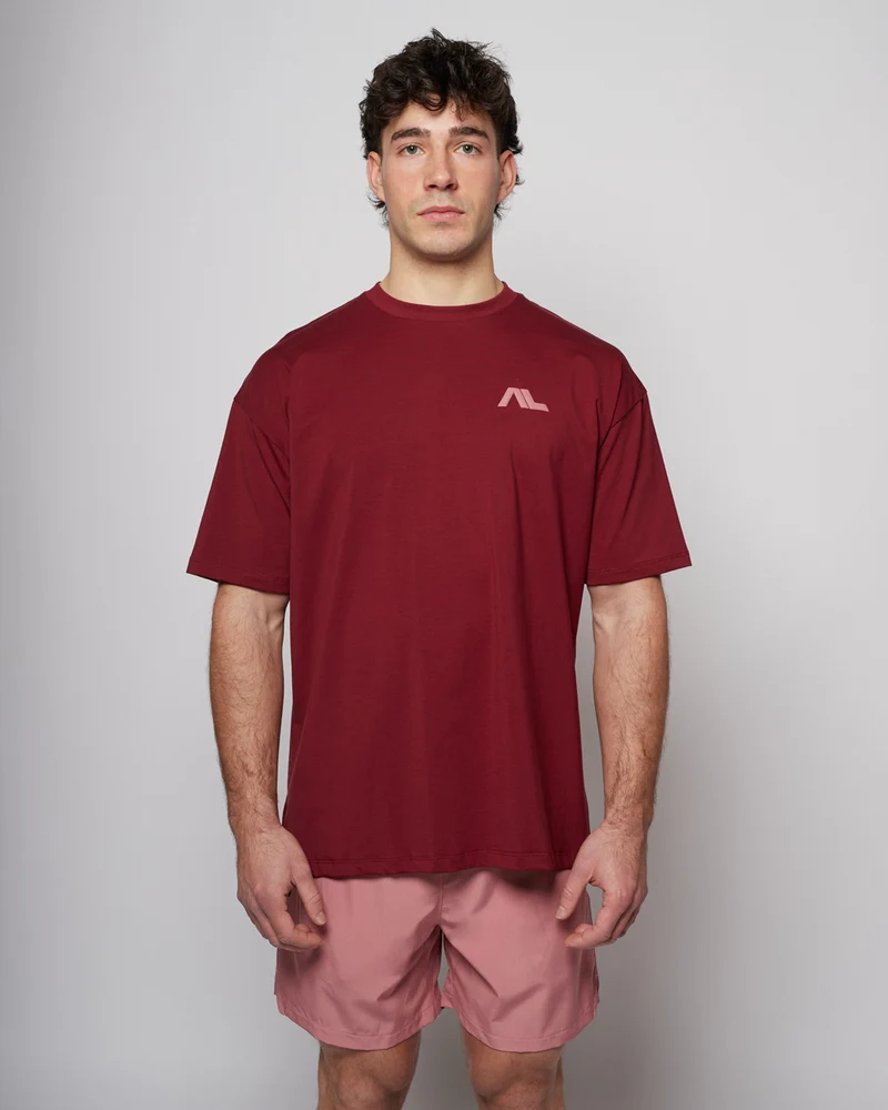 Apes Essentials Bold Drop Tshirt - Red Velvet