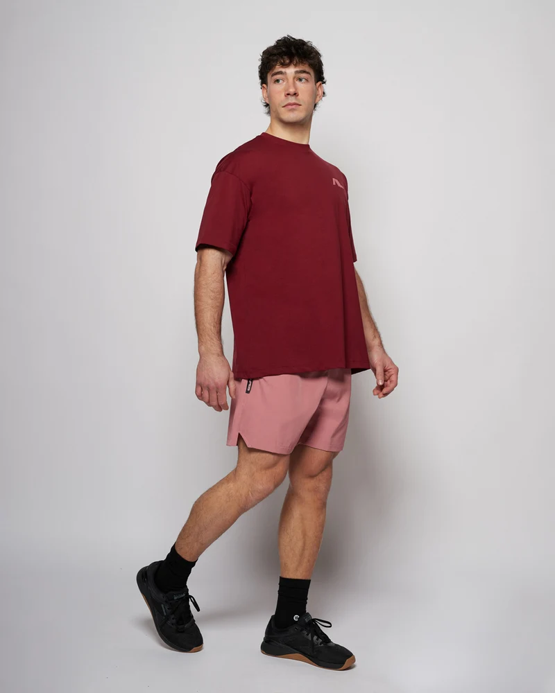 Apes Essentials Bold Drop Tshirt - Red Velvet
