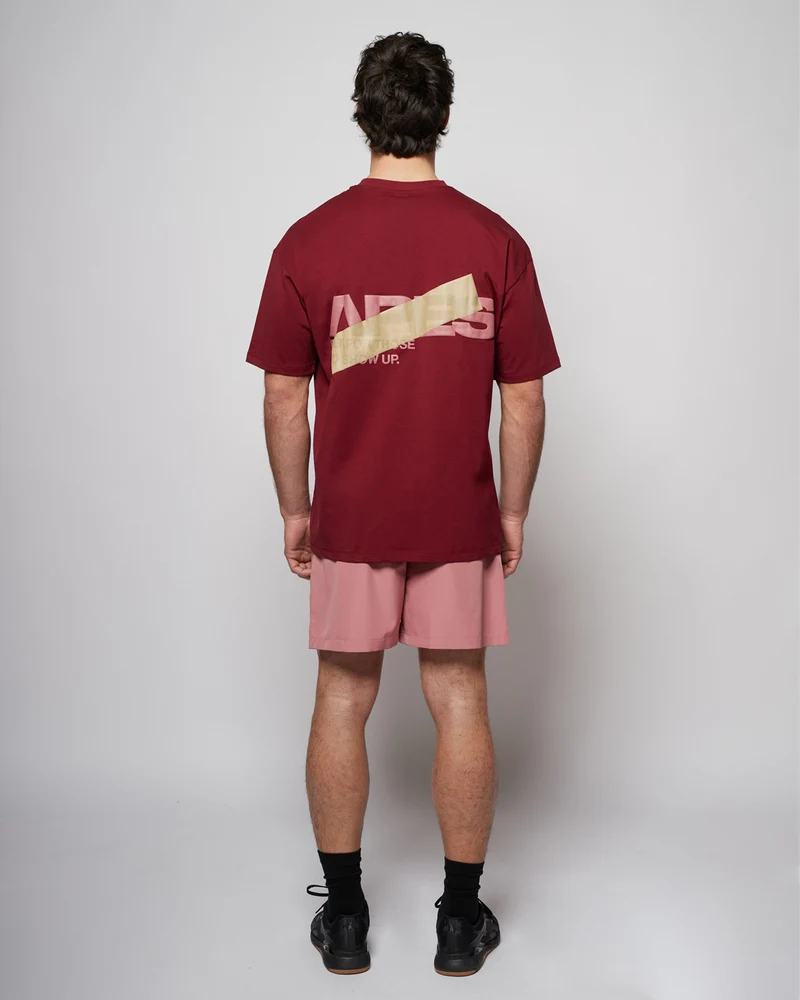 Apes Essentials Bold Drop Tshirt - Red Velvet