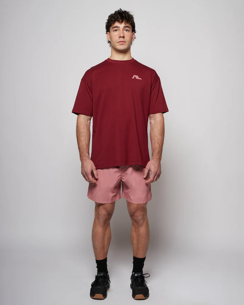 Apes Essentials Bold Drop Tshirt - Red Velvet