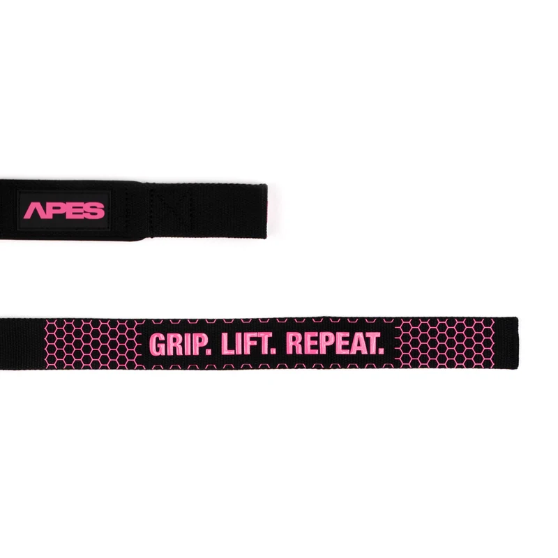 Apes Lifting Straps Hex Edition - Black/Pink