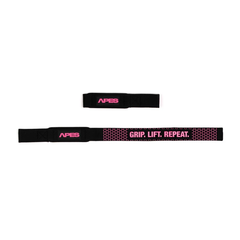 Apes Lifting Straps Hex Edition - Black/Pink