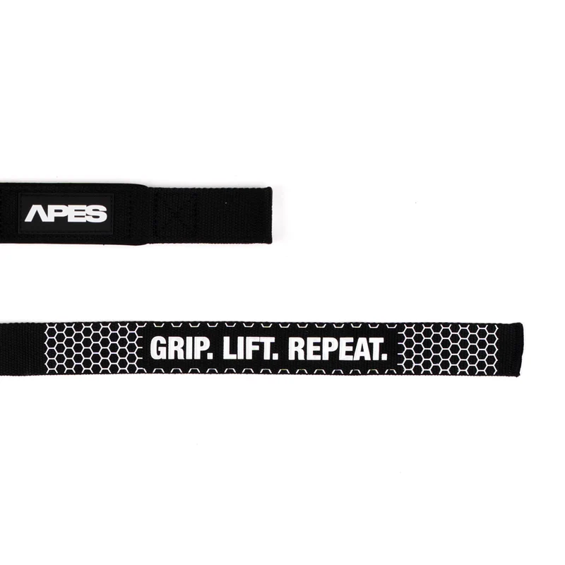 Apes Lifting Straps Hex Edition - Black/White
