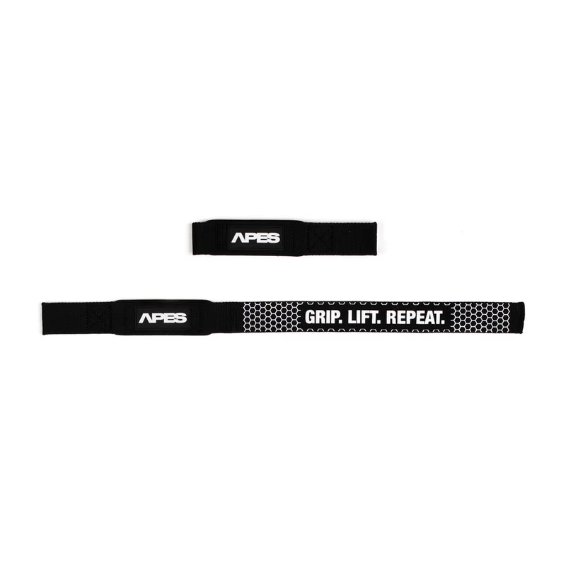 Apes Lifting Straps Hex Edition - Black/White