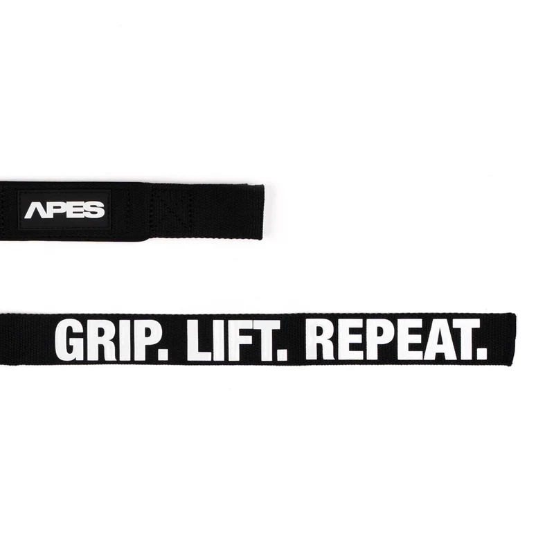 Apes Lifting Straps Black Grip. Lift. Repeat