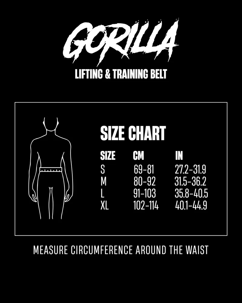 Gorilla Belt Black Cintura Sollevamento Pesi e Allenamento