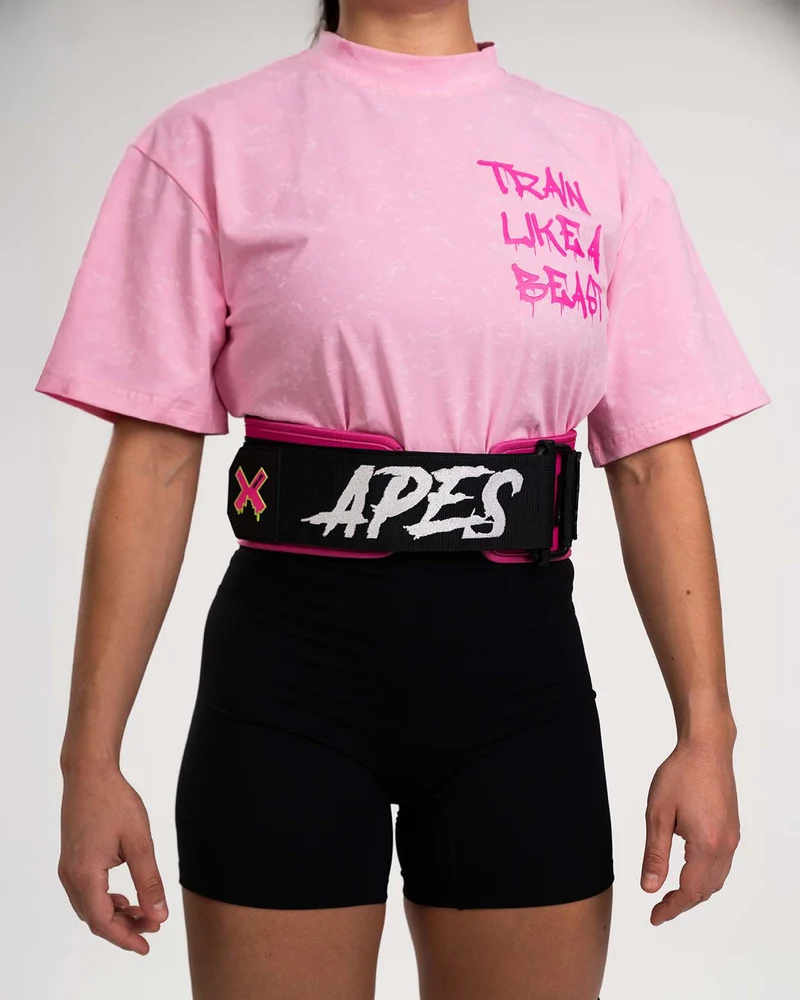 Gorilla Belt Pink Cintura Sollevamento Pesi e Allenamento