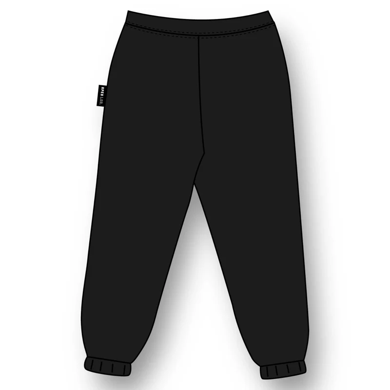 Apes Loose Fleece Pants Black