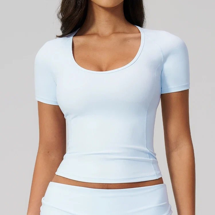 SPARK Women's Versatile Slim-Fit Short Sleeve Yoga Top ZC5558