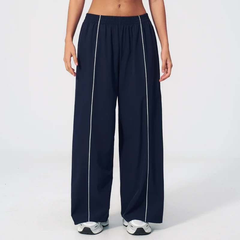 SPARK Color-Block Women's Yoga Pants – UV Sun Protection & Loose Fit ZC3598