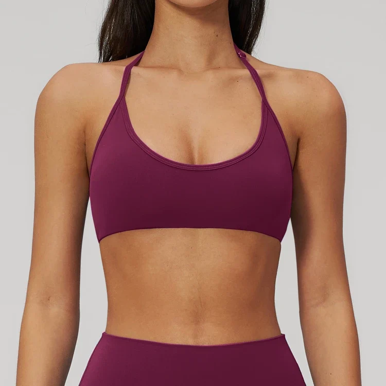 SPARK Women's Buttery-Soft U-shaped Halter Yoga Fitness Bra ZC2551