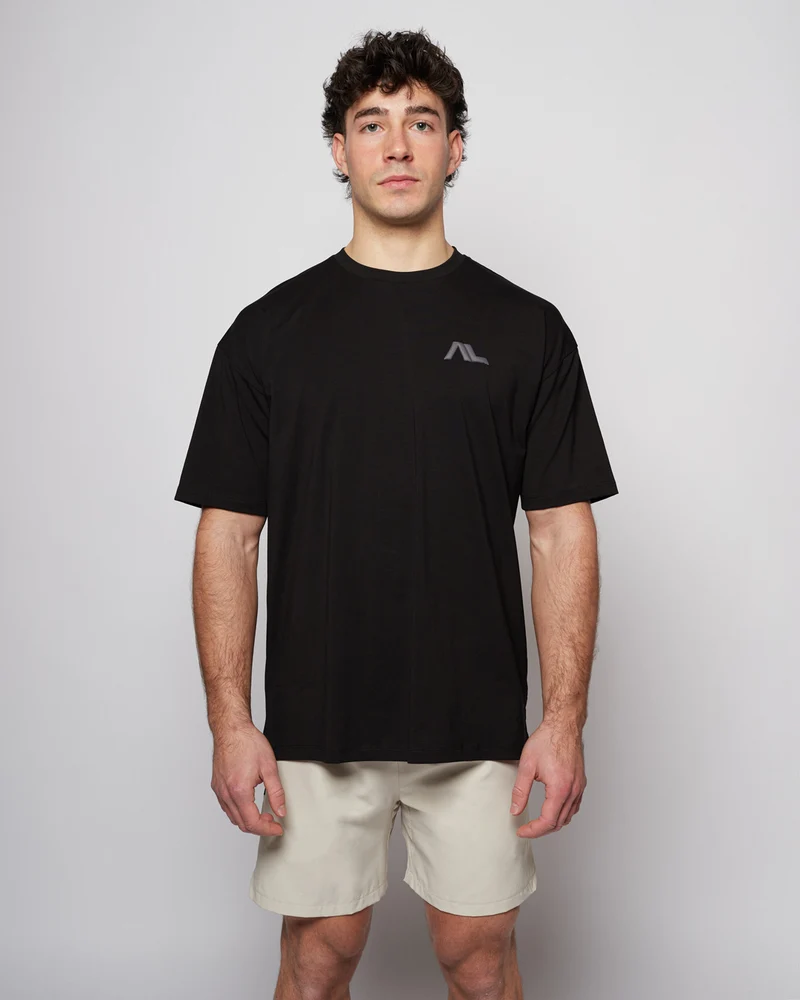 Apes Essentials Bold Drop Tshirt - Solid Black