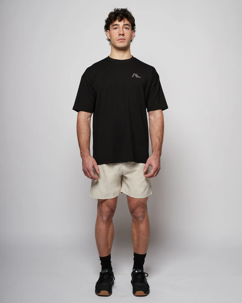 Apes Essentials Bold Drop Tshirt - Solid Black