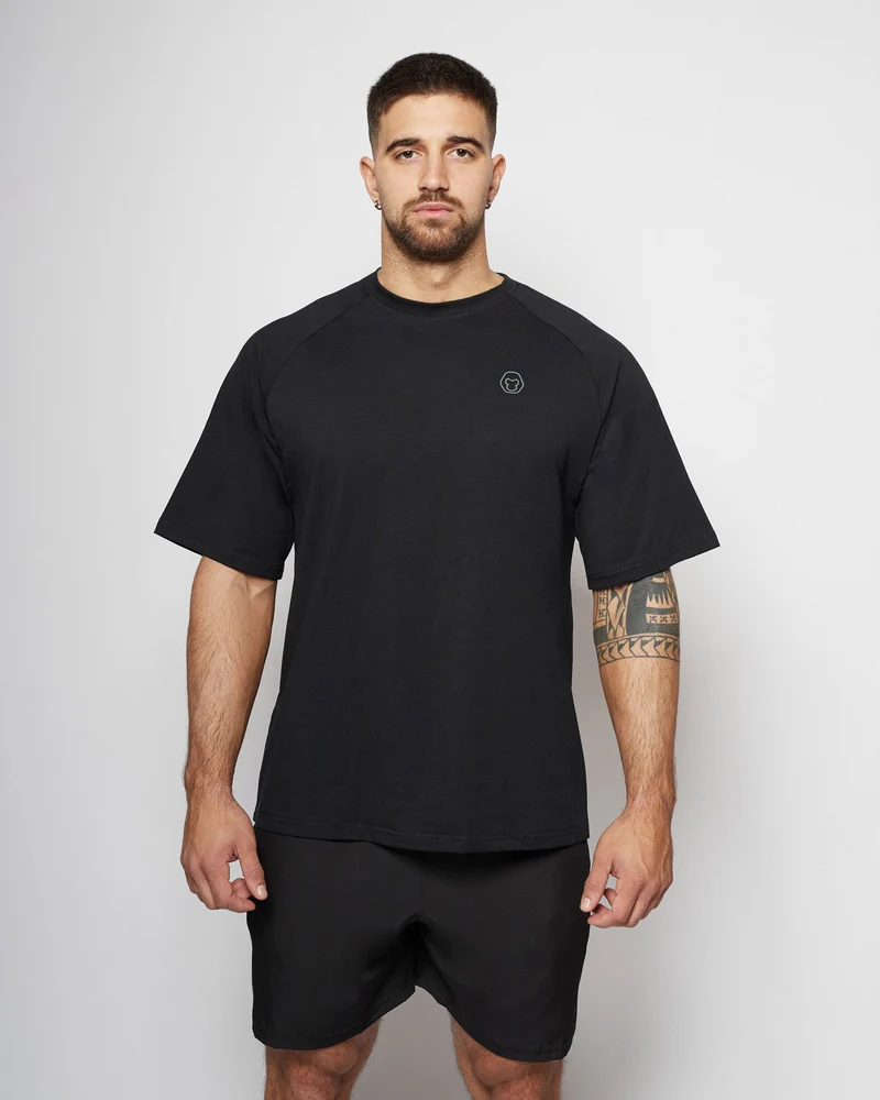 Apes Basics Raglan Oversize T-shirt - Black