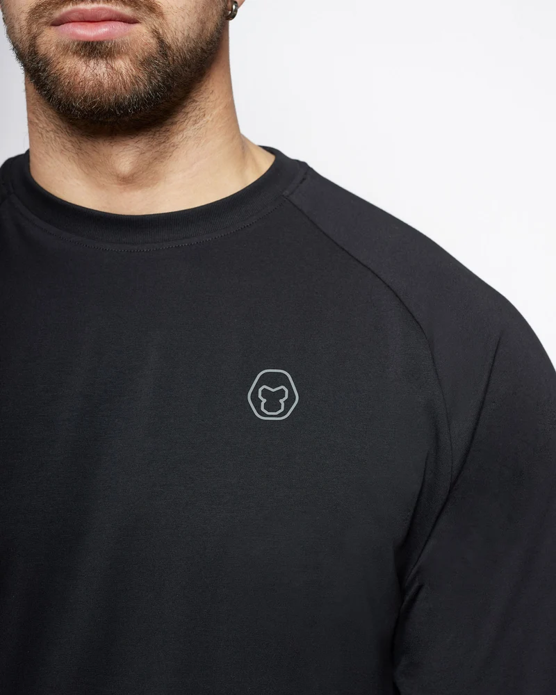 Apes Basics Raglan Oversize T-shirt - Black