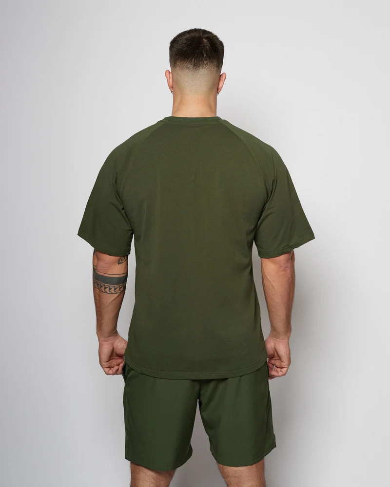 Apes Basics Raglan Oversize T-shirt - Army Green