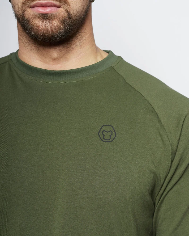 Apes Basics Raglan Oversize T-shirt - Army Green