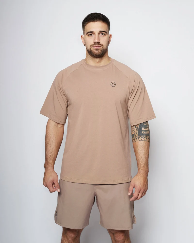 Apes Basics Raglan Oversize T-shirt - Sand