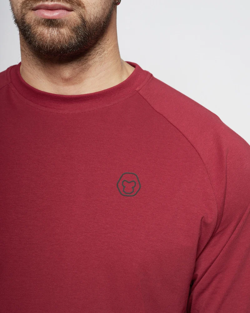 Apes Basics Raglan Oversize T-shirt - Burgundy