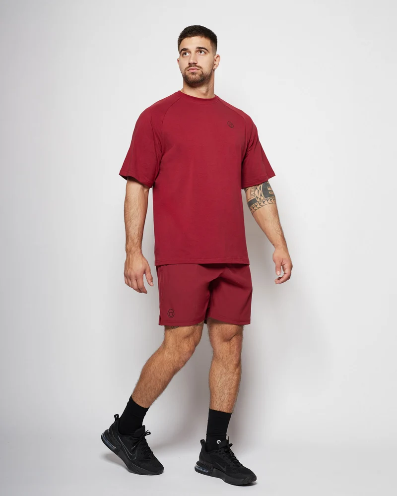 Apes Basics Raglan Oversize T-shirt - Burgundy