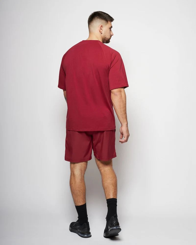 Apes Basics Raglan Oversize T-shirt - Burgundy