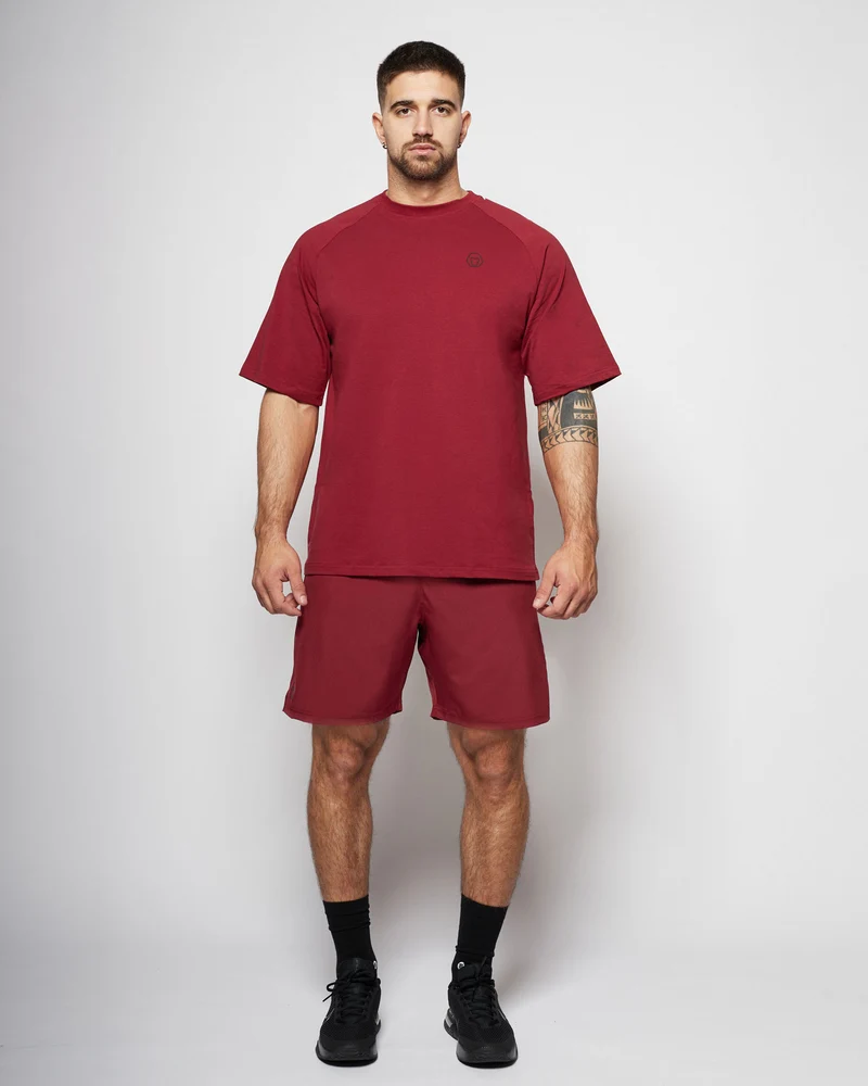 Apes Basics Raglan Oversize T-shirt - Burgundy
