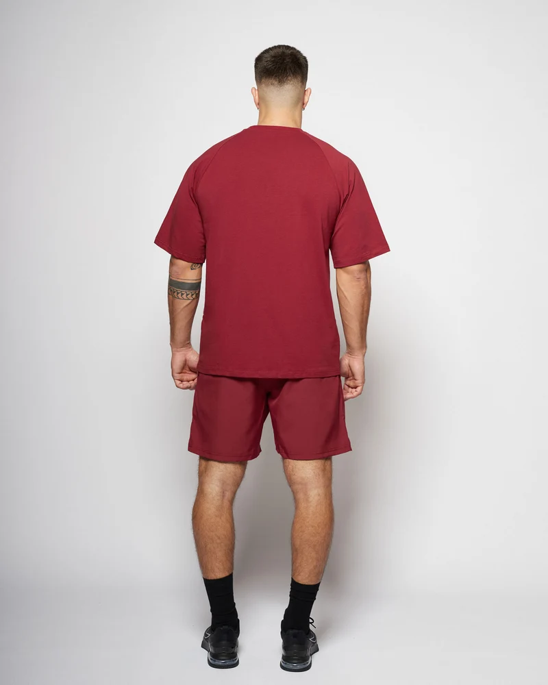 Apes Basics Raglan Oversize T-shirt - Burgundy