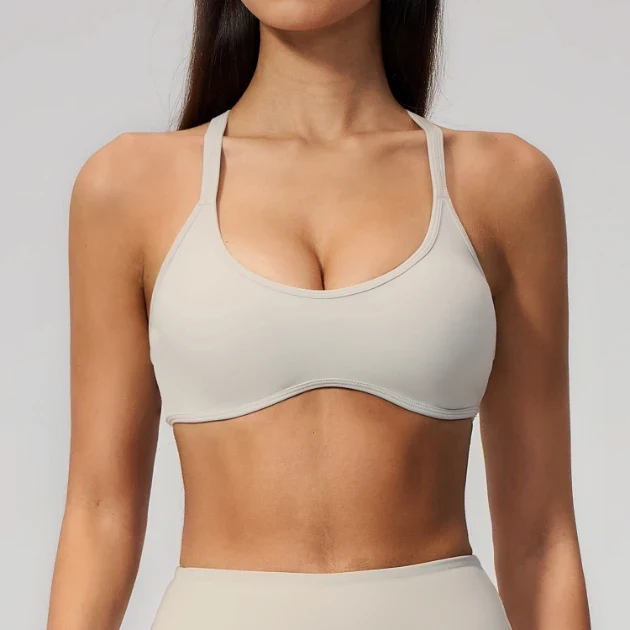 SPARK Women's Shockproof U-Neck Cross Back Yoga Sports Bra ZC5560
