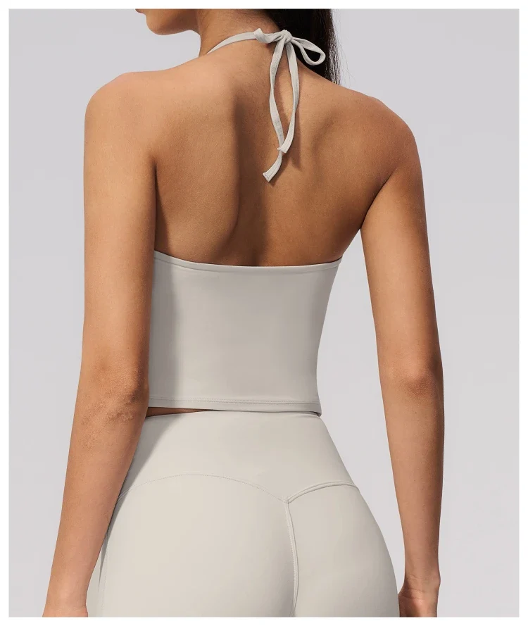 SPARK Women's Halter Neck Tie-Up Yoga Tank Top ZC5560