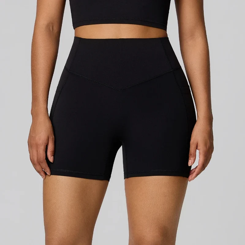 SPARK Women's High Waist Shaping Yoga Shorts with Pocket FYD247