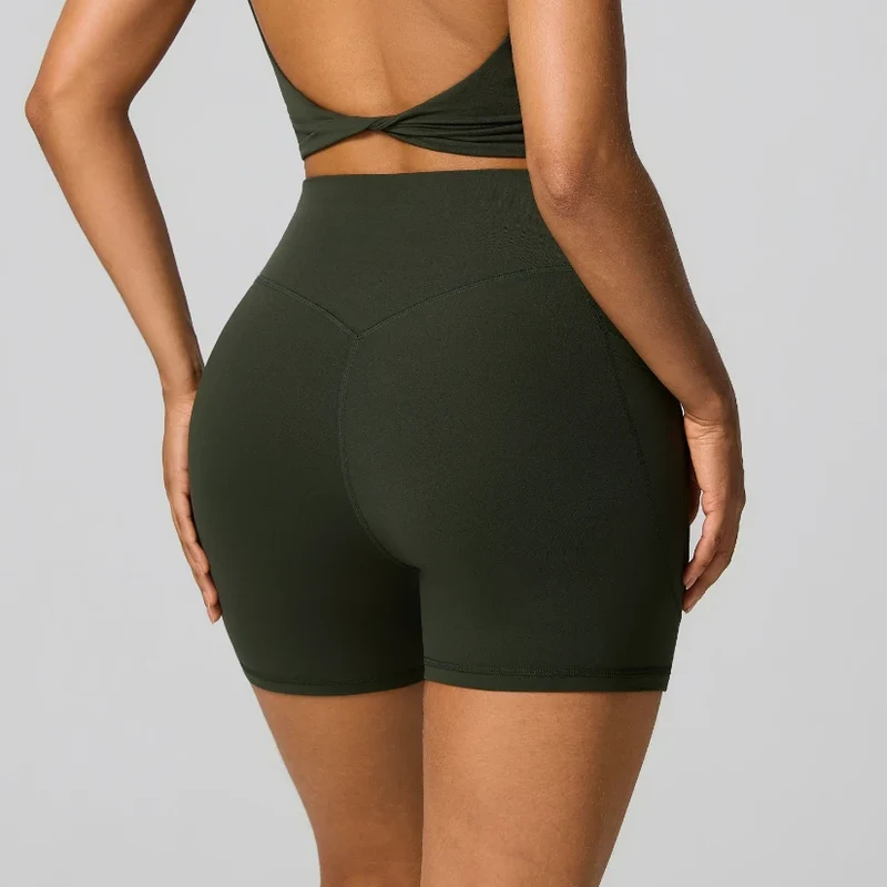 SPARK Women's High Waist Shaping Yoga Shorts with Pocket FYD247